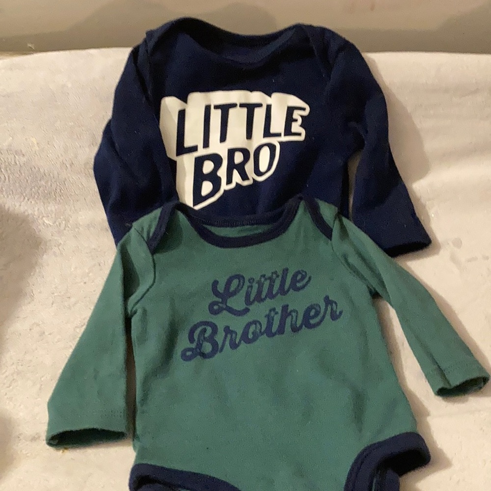 Two little bro onesies